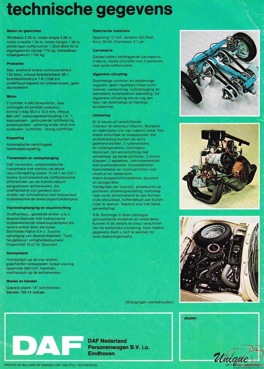 1972 DAF 44 Brochure Page 7
